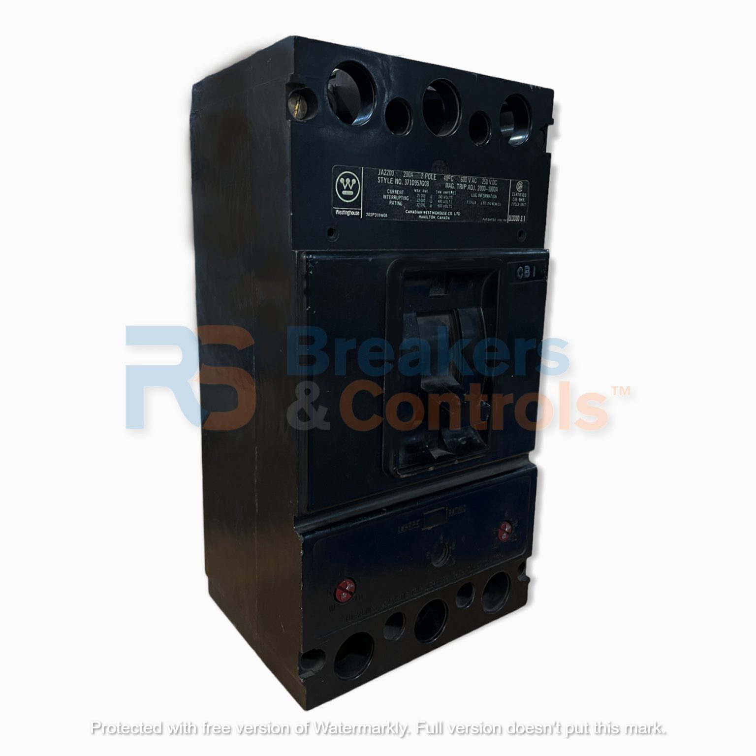 JA2175 Circuit Breaker 175 AMP 2 Pole(s) EATON RS Breakers and Controls