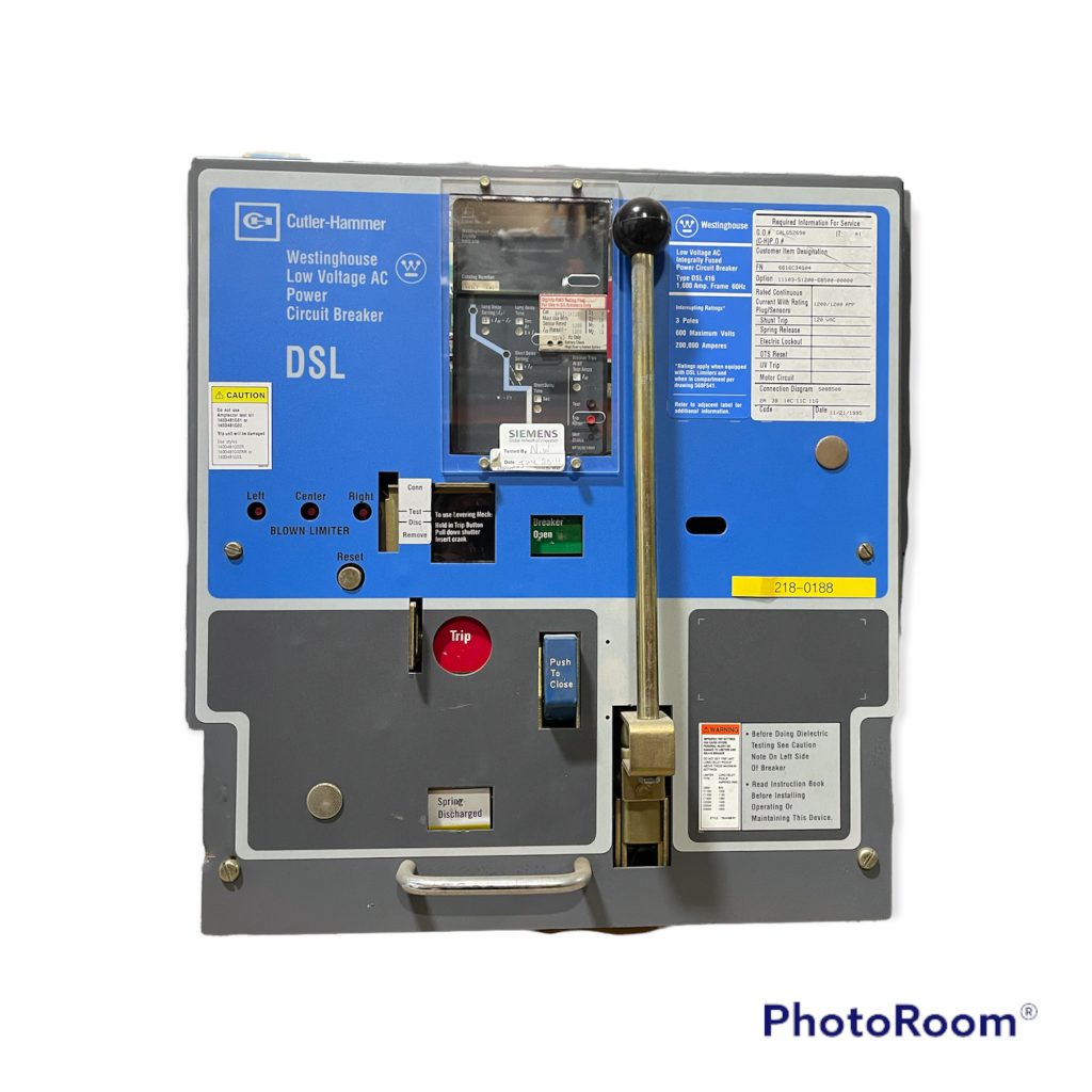 DSL416 WESTINGHOUSE 1600 AMPS 3 POLES BREAKER RS Breakers and Controls